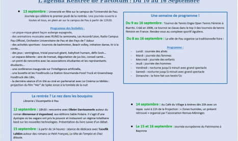 L’agenda de la rentrée est arrivé !